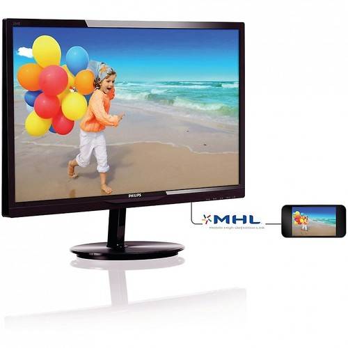 Monitor LED Philips 284E5QHAD/00 28'' FHD, 4 ms, Negru