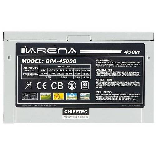 Sursa Chieftec iARENA GPA-450S8, 450W, bulk