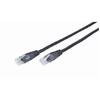 Patch Cord Gembird UTP 1m Cat 5e Negru, PP12-1M/BK