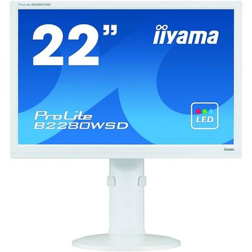 Monitor LED Monitor LED IIyama ProLite PL B2280WSD-W1, 22.0 inch, HD ready, 5 ms, 1x VGA, 1x DVI, 1x Jack, Alb
