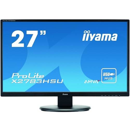 Monitor LED IIyama ProLite X2783HSU-B1, 27.0 inch, Full HD, 4 ms, 1x HDMI, 1x VGA, 1x DVI, 3x USB, 1x Jack, Negru