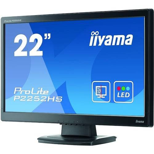 Monitor LED IIyama ProLite P2252HS-B1, 21.5 inch, Full HD, 5 ms, 1x HDMI, 1x VGA, 1x DVI, 1x Jack, Negru