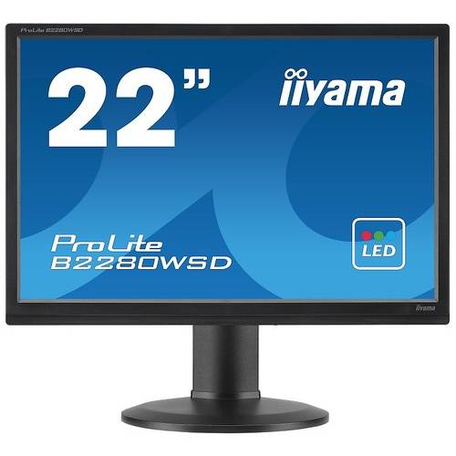 Monitor LED Monitor LED IIyama ProLite B2280WSD-B1, 22.0 inch, HD ready, 5 ms, 1x VGA, 1x DVI, 1x Jack, Negru