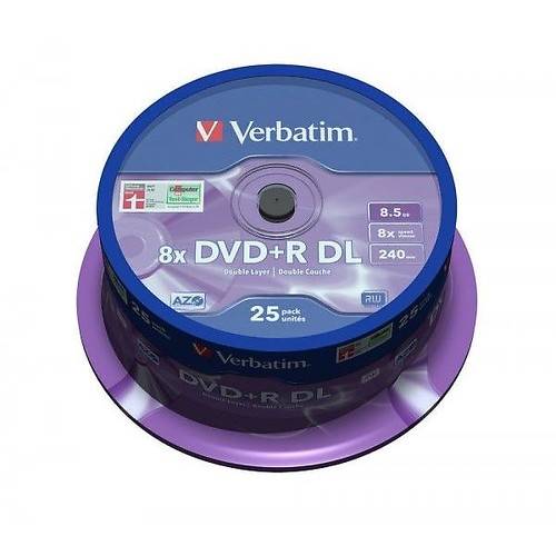Verbatim DVD+R DL, 8.5 GB, 8x, Spindle 25 bucati