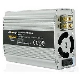 Invertor Whitenergy 06579, DC/AC de la 12V DC la 230V, AC 350W, USB