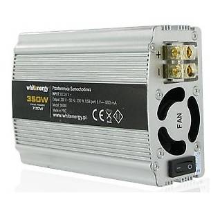Invertor Whitenergy 06580, DC/AC de la 24V DC la 230V, AC 350W, USB