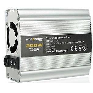 Invertor Whitenergy 06578, DC/AC de la 24V DC la 230V, AC 200W, USB