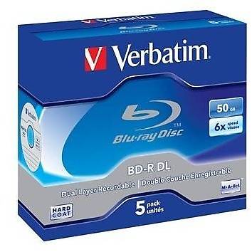 Verbatim BluRay BD-R DL 50GB, 6x, Scratchguard Plus, 5 bucati Jewel case