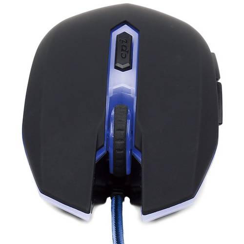 Mouse gaming Gembird MUSG-001-B, USB, 400 - 2400dpi, Optic, Negru - Albastru