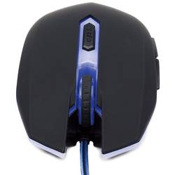 Mouse gaming Gembird MUSG-001-B, USB, 400 - 2400dpi, Optic, Negru - Albastru