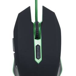 Mouse gaming Gembird MUSG-001-G, USB, 400 - 2400dpi, Optic, Negru - Verde