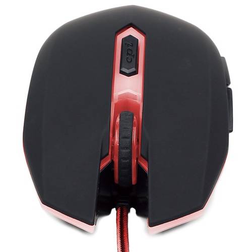 Mouse gaming Gembird MUSG-001-R, USB, 400 - 2400dpi, Optic, Negru - Rosu