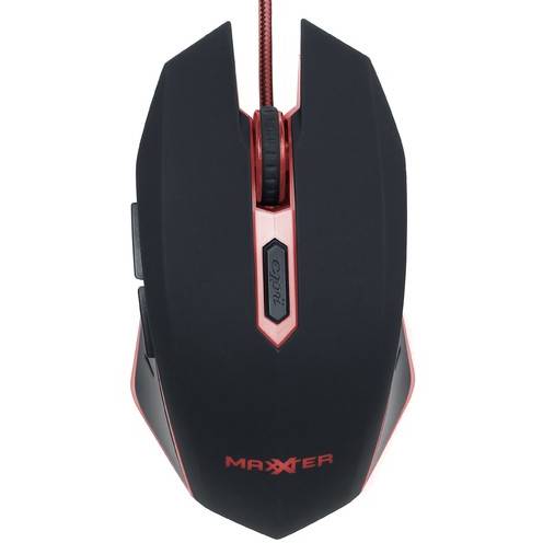 Mouse gaming Gembird MUSG-001-R, USB, 400 - 2400dpi, Optic, Negru - Rosu