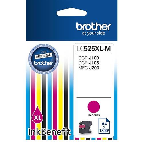 Cartuse cerneala Brother LC525XLM, Magenta XL, 1300 pg, compatibil DCPJ100, DCPJ105, MFCJ200