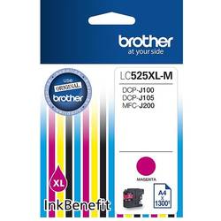 Cartuse cerneala Brother LC525XLM, Magenta XL, 1300 pg, compatibil DCPJ100, DCPJ105, MFCJ200