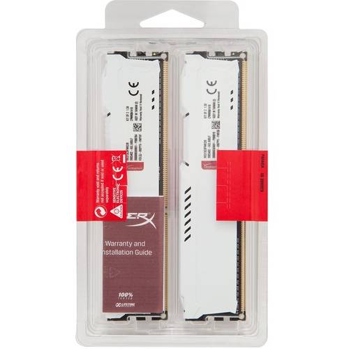 Memorie Kingston HyperX Fury White DDR3 8GB 1600 MHz, CL10 Kit Dual, Kit Dual