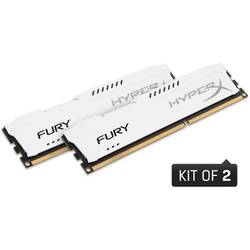 HyperX Fury White DDR3 8GB 1600 MHz, CL10 Kit Dual, Kit Dual