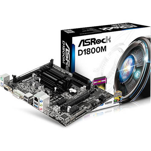Placa de baza ASRock D1800M, Procesor integrat Celeron J1800 , mATX