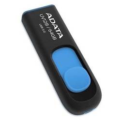 Memorie USB A-DATA UV128, 64GB, USB 3.0, Negru/Albastru