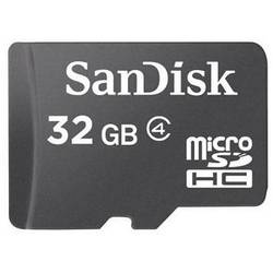 SanDisk Micro SDHC, 32GB, Clasa 4 + Adaptor