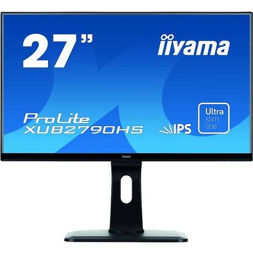 Monitor LED Monitor LED IIyama ProLite XUB2790HS, 27.0 inch, Full HD, 5 ms, 1x HDMI, 1x VGA, 1x DVI, 1x Jack, Negru