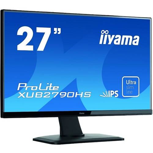 Monitor LED Monitor LED IIyama ProLite XUB2790HS, 27.0 inch, Full HD, 5 ms, 1x HDMI, 1x VGA, 1x DVI, 1x Jack, Negru