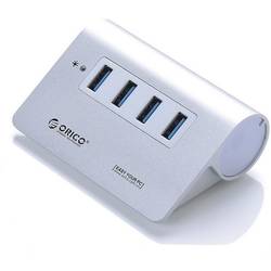 Hub USB Orico M3H4-SV, 4 port-uri USB 3.0, Argintiu