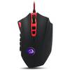 Mouse gaming Redragon Perdition, M901, Cu fir, USB, Laser, 16400 dpi, Negru / Rosu