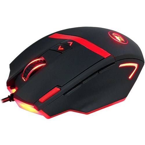 Mouse gaming Mouse Gaming Redragon Mammoth, M801, Cu fir, USB, Laser, 16400 dpi, Negru / Rosu