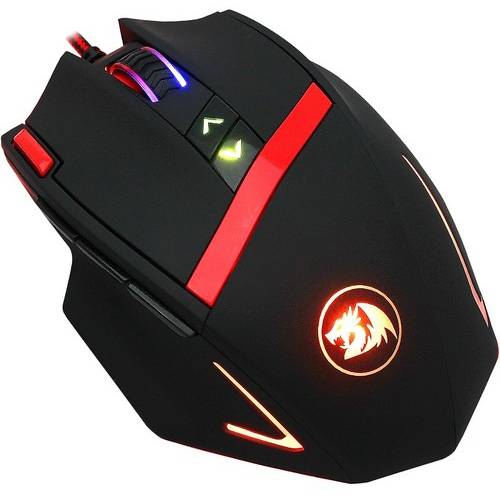 Mouse gaming Mouse Gaming Redragon Mammoth, M801, Cu fir, USB, Laser, 16400 dpi, Negru / Rosu