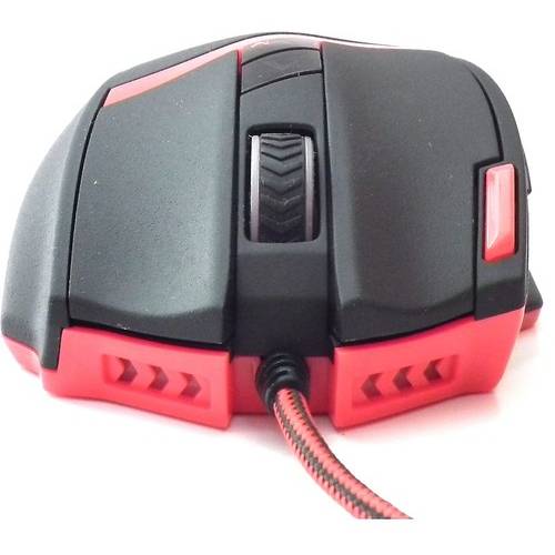 Mouse gaming Mouse Gaming Redragon Mammoth, M801, Cu fir, USB, Laser, 16400 dpi, Negru / Rosu