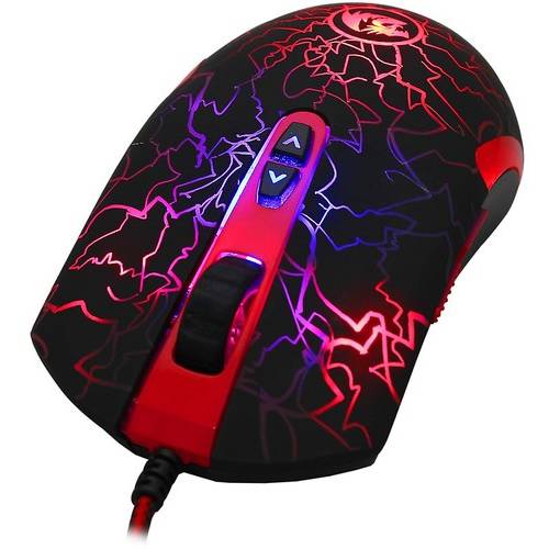 Mouse gaming Redragon LavaWolf, M701, Cu fir, USB, Laser, 3500 dpi, Negru / Rosu