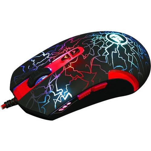 Mouse gaming Redragon LavaWolf, M701, Cu fir, USB, Laser, 3500 dpi, Negru / Rosu