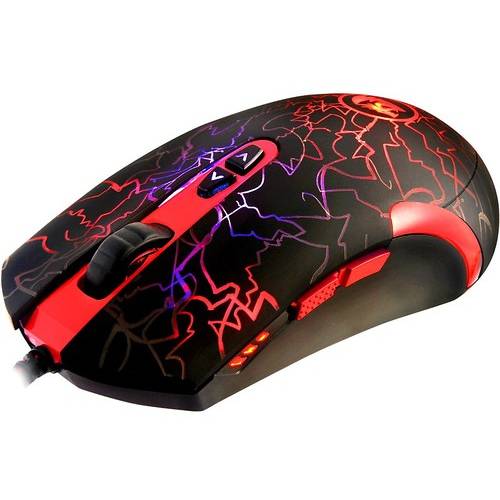 Mouse gaming Redragon LavaWolf, M701, Cu fir, USB, Laser, 3500 dpi, Negru / Rosu