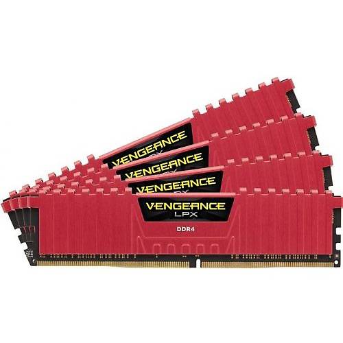 Memorie Corsair Vengeance LPX Red 16GB DDR4 2800MHz CL16 Kit Quad Channel