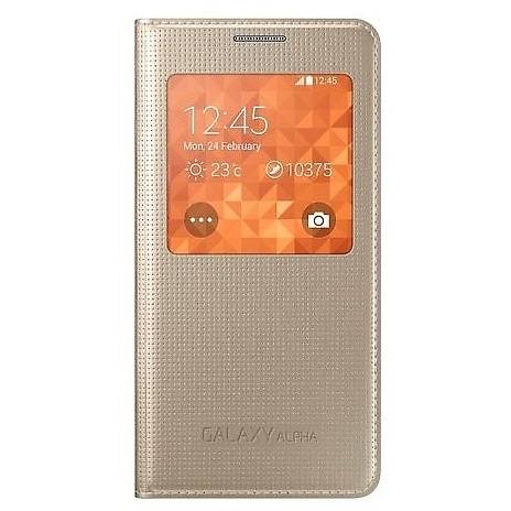 Husa Flip Cover Samsung EF-CG850BFEGWW Gold pentru G850 Galaxy S5 Alpha