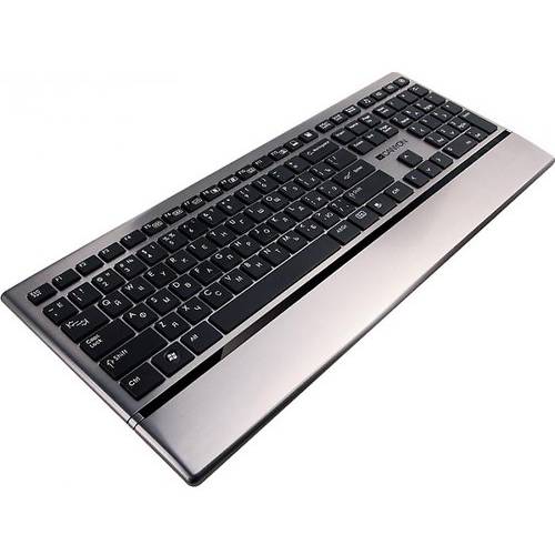 Tastatura Tastatura Canyon CNS-HKB4US, Slim Multimedia, USB, Negru/Argintiu