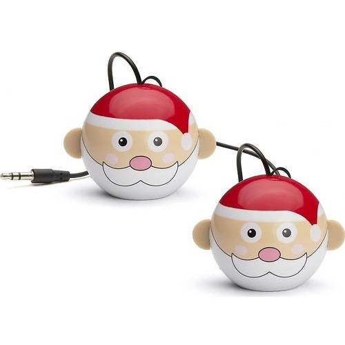 Boxa portabila Kitsound Trendz Mini Buddy Father Christmas, Alb/Rosu
