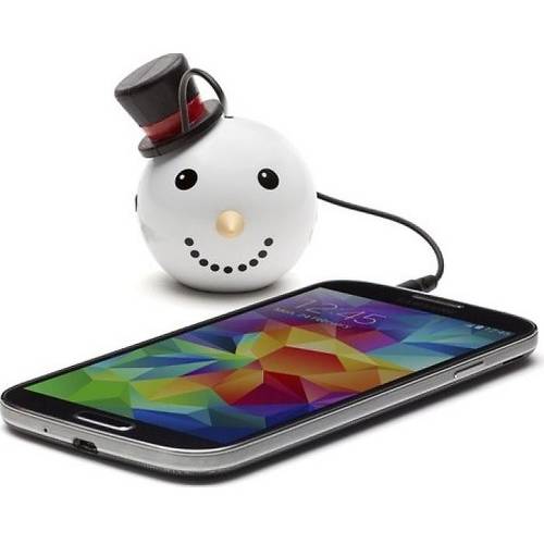 Boxa portabila Kitsound Trendz Mini Buddy Snowman, Alb