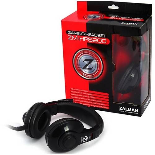 Casti gaming Zalman ZM-HPS200, Cu microfon, Negru