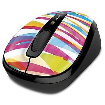 Mouse Microsoft Mobile 3500 Bansage Stripe, Wireless, Multicolor