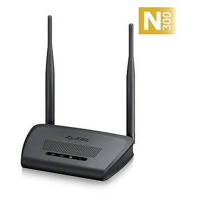 Router Wireless ZyXEL    NBG-418N v2, 300 Mbps, 2.4GHz, Negru