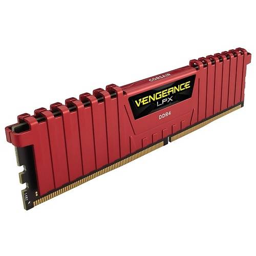 Memorie Corsair Vengeance LPX Red, 16GB DDR4, 2400MHz CL14, Kit Quad Channel