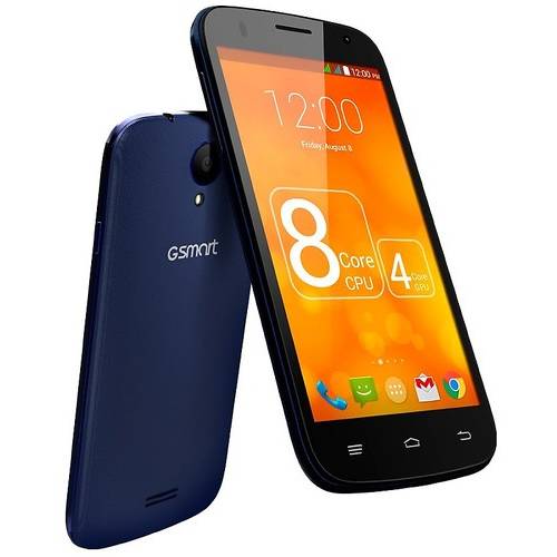 Smartphone Gigabyte GSmart Akta A4, Dual Sim, IPS LCD capacitive touchscreen 5.0'', Cortex-A7 1.4 GHz, 1GB RAM, 8GB flash, 13.0MP si 5.0MP, Mali 450MP4, 3G, Android 4.4.2, Albastru