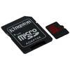 Card Memorie Kingston micro SDHC UHS-I U3, 16GB, Clasa 10, Adaptor SD inclus