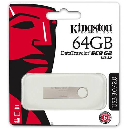 Memorie USB Kingston DataTraveler SE9 G2, 64GB, USB 3.0, Auriu
