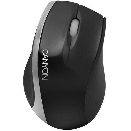 Mouse Canyon CNR-MSO01NS, 800 dpi, 3 butoane, USB, Negru/Argintiu