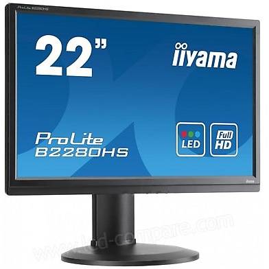 Monitor LED IIyama ProLite B2280HS-B1DP, 21.5'', FHD, 2 ms, Negru