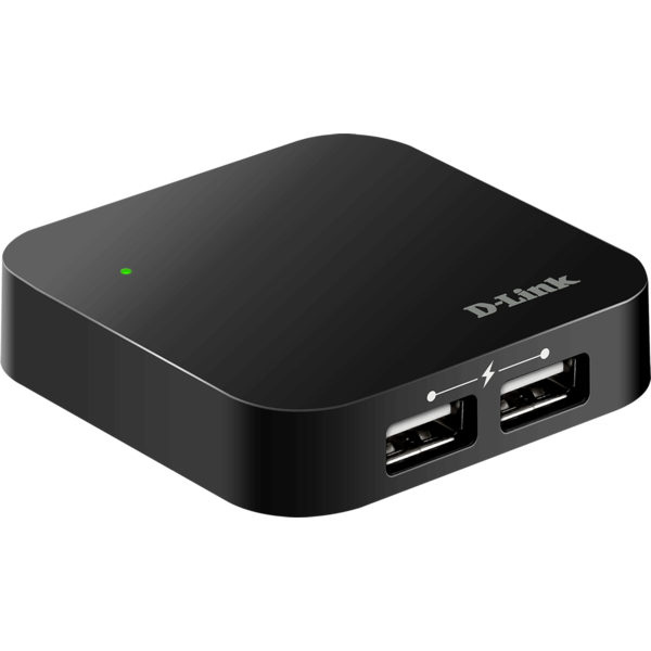 Hub USB D-LINK DUB-H4, 4 x USB 2.0, Negru