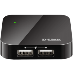 Hub USB D-LINK DUB-H4, 4 x USB 2.0, Negru